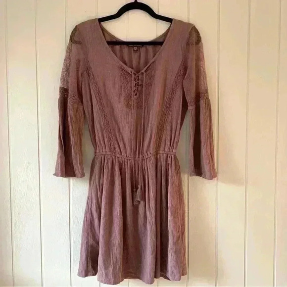 American Eagle Boho Peasant Mini Dress Size Small - Picture 2 of 11